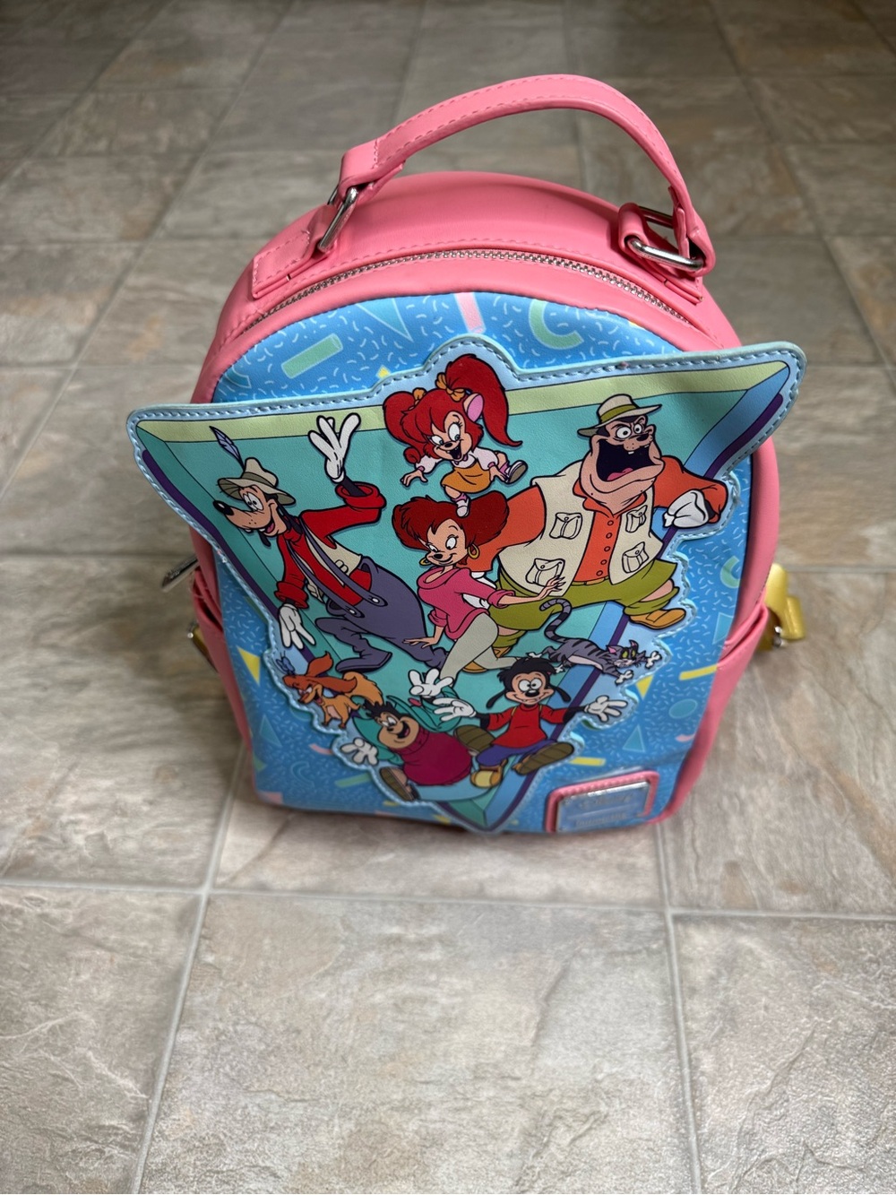 Loungefly Disney Goof Troop Group Portrait Mini Backpack Size Small Preowned